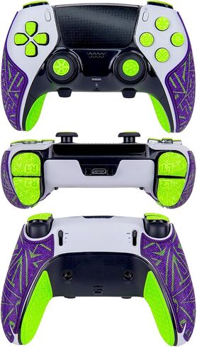 أشرطة قبضة Talongames Controller متوافقة مع حافة Dualsense PS5 ، شريط النخبة ، شريط مضاد للانزلاق ، متوافق مع PlayStation 5 Grips ، نص متعدد ، تهوية العرق ، مجموعة الجلد (الأرجواني والأخضر) in Saudi Arabia