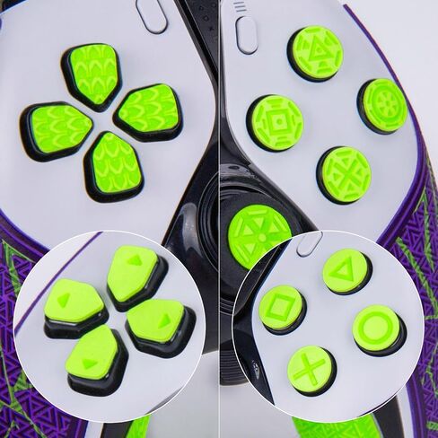 أشرطة قبضة Talongames Controller متوافقة مع حافة Dualsense PS5 ، شريط النخبة ، شريط مضاد للانزلاق ، متوافق مع PlayStation 5 Grips ، نص متعدد ، تهوية العرق ، مجموعة الجلد (الأرجواني والأخضر) in Saudi Arabia