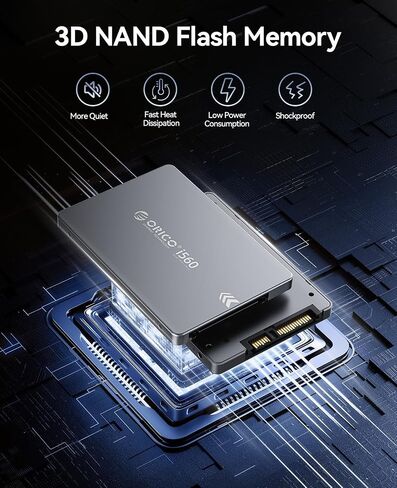 ORICO i560 SATA SSD 256GB, 2.5" SATA III 6Gb/s SSD, up to 480MB/s, 3D NAND Internal Solid State Drive with Aluminum Shell, Upgrade Laptop PC and Desktops in Saudi Arabia