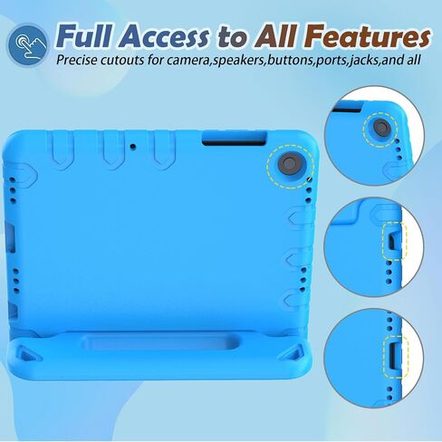 علبة LTROP Kids لـ Samsung Galaxy Tab A9+ Plus 2023 (SM-X210/X216/X218) 11 بوصة ، واقي شاشة مدمج ، ومقبض مقبض قابل للتحويل صدمية Tab Galaxy Tab A9 بالإضافة إلى غطاء الحالة ، الأزرق in Kuwait