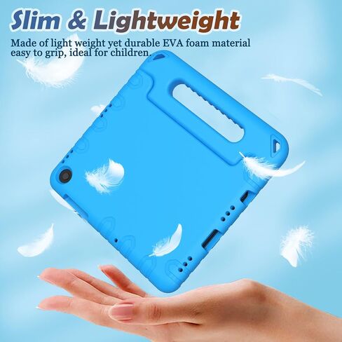 علبة LTROP Kids لـ Samsung Galaxy Tab A9+ Plus 2023 (SM-X210/X216/X218) 11 بوصة ، واقي شاشة مدمج ، ومقبض مقبض قابل للتحويل صدمية Tab Galaxy Tab A9 بالإضافة إلى غطاء الحالة ، الأزرق in Kuwait