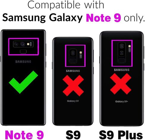 Asuwish Phone Case for Samsung Galaxy Note 9 Zipper Wallet Magnetic Detachable Cell Cover with Screen Protector Crossbody Lanyard Strap Flower Flip Card Holder Slot Note9 Not S9 Women Men Dark Green in Saudi Arabia