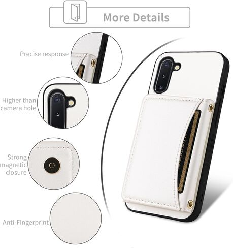 Wallet Case for Samsung Galaxy Note 10 5G with Crossbody Strap Premium PU Leather Card Holder Shockproof Heavy Duty Full Body Cell Phone Cover for Note10 Notes 10s Ten Not S10 Women Men Purple in Kuwait