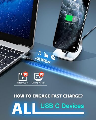 كابل USB إلى USB C 3.3 قدم ، 60W USB A إلى USB C كبل الشحن السريع ، الزاوية اليمنى USB C CORD NYLON من أجل iPhone 16/15 ، iPad Pro ، Samsung Galaxy S21/S22/S23/S24 ، Note 20 10 ، Pixel 8 ، Nintendo إلخ. in Kuwait