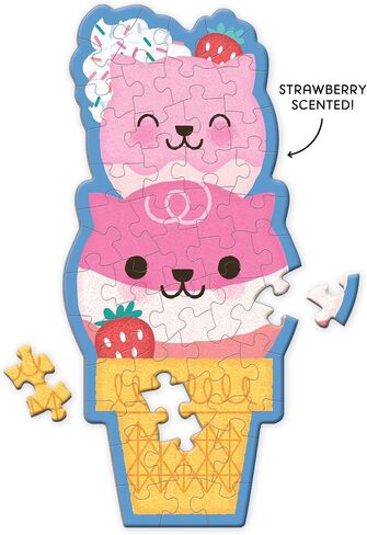 Mudpuppy Bunny Bouquet 48 قطعة Scratch & Sniff على شكل شم مع الرسوم التوضيحية الملونة والممتعة لأرنب عيد الفصح Hoppy وقطع ألغاز معطرة in Kuwait