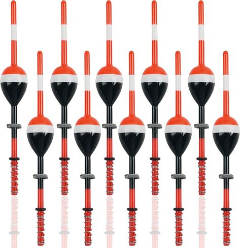 Fishing Floats and Bobbers Slip Bobber Weighted Spring Floats Oval Stick Balsa Wood Floats for Crappie Panfish Walleyes Fixed Bobber Fishing Gear Accessories in Saudi Arabia
