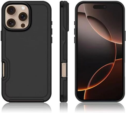BELTRON Case with Belt Clip for iPhone 16 Pro, Industrial Strength, Military-Grade Protection, Hybrid Case & Belt Clip Holster Combo Compatible with Magsafe (Jet Black) in Kuwait