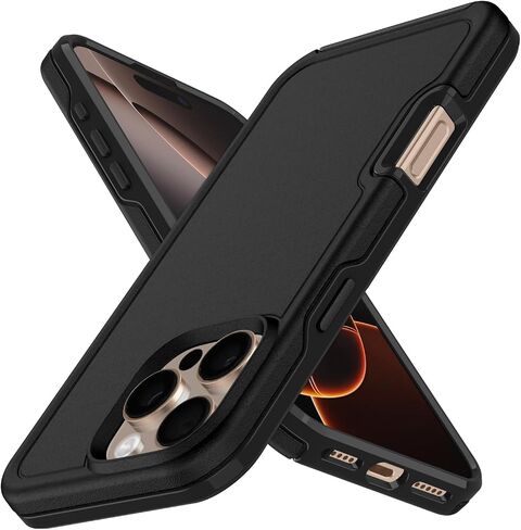 BELTRON Case with Belt Clip for iPhone 16 Pro, Industrial Strength, Military-Grade Protection, Hybrid Case & Belt Clip Holster Combo Compatible with Magsafe (Jet Black) in Kuwait