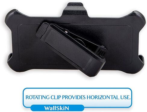 WallSkiN Case for Galaxy Note 9 (6.4") Heavy Duty Full Body Military Grade Drop Protection Carrying Cover Holder | Holster for Men Belt with Clip Stand – Black/Black in Kuwait