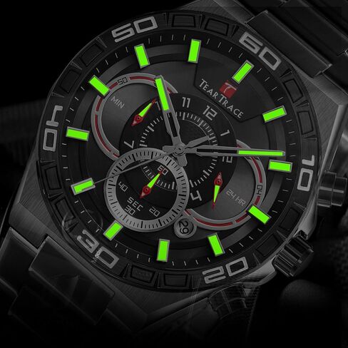 Men's Multifunction Sport Luxury Chronograph Watch,Fashion Dress Analog Quartz Waterproof Luminous Business Casual Wrist Watch Men's Gifts in Saudi Arabia