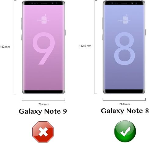 WallSkiN Case for Galaxy Note 9 (6.4") Heavy Duty Full Body Military Grade Drop Protection Carrying Cover Holder | Holster for Men Belt with Clip Stand – Black/Black in Kuwait