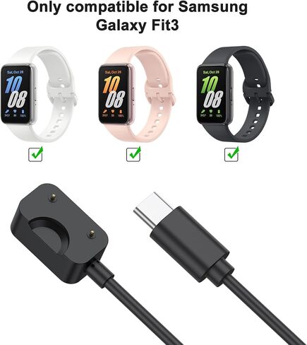 Vancle Cable for Samsung Galaxy Fit 3 Charger, 3.3ft Magnetic Replacement Charging Cable Dock Stand for Galaxy Watch Fit 3 SM-R390 Smartwatch (USB C) in Saudi Arabia