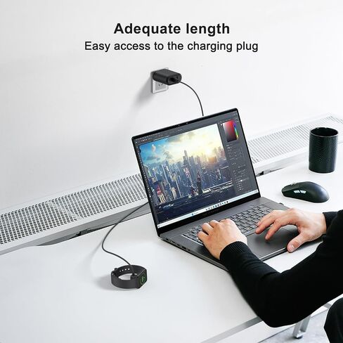 كابل Vancle لـ Samsung Galaxy Fit 3 شاحن ، سعة 3.3 قدم شحن البديل ، Cable Dock Stand for Galaxy Watch Fit 3 Sm-R390 Smartwatch (USB C) in Kuwait