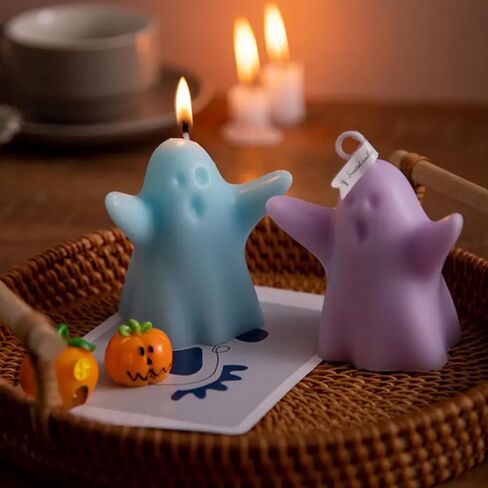 2 Pack Santa Candle Molds Silicone Christmas Candle Molds for Candle Making 3D Santa Claus Molds Xmas Resin Soap Molds for Home Decor in Kuwait