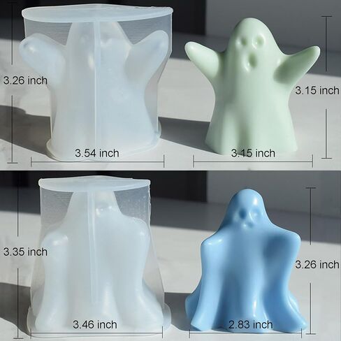 2 Pack Santa Candle Molds Silicone Christmas Candle Molds for Candle Making 3D Santa Claus Molds Xmas Resin Soap Molds for Home Decor in Kuwait