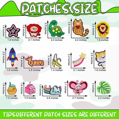 NICEVINYL Flower Embroidered Iron on Patches: Butterfly Pastel Applique Patches 100PCS in Saudi Arabia