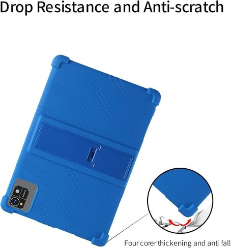 for Xgody 10 inch Tablet Android 13 Tablets Case,BOVUGAC Soft Silicone Adjustable Stand Shockproof Kids Friendly for Xgody N02PRO 10" Tablets case(Blue) in Saudi Arabia