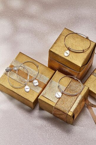 Alex and Ani A21BILY13SAG، لأنني أحبك STEPMOM سوار الإسورة القابل للتوسيع، الذهب العتيق اللامع، الذهب، الأساور in Kuwait