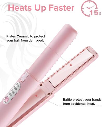 JMFONE Portable Cordless Hair Straightener,Travel Flat Iron for Hair, USB-C Rechargeable Ceramic Mini Flat Iron with 5000mA Battery Quick Heat & 3 Adjustable Temp in Saudi Arabia