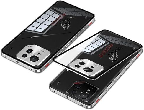 حالة Quietip متوافقة مع Rog Phone 9 و 9 Pro 5g مع واقي الشاشة ، إطار معدني + غطاء زجاجي واضح ، أزرق in Kuwait
