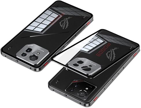حالة Quietip متوافقة مع Rog Phone 9 و 9 Pro 5g مع واقي الشاشة ، إطار معدني + غطاء زجاجي واضح ، أزرق in Kuwait