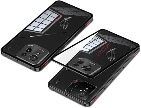 حالة Quietip متوافقة مع Rog Phone 9 و 9 Pro 5g مع واقي الشاشة ، إطار معدني + غطاء زجاجي واضح ، أزرق in Kuwait