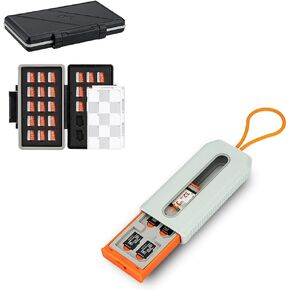 12 Micro SD Card and 6 SD Case + 30 Slots Micro SD Card Case