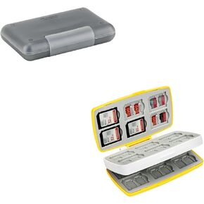 PROfezzion 8 Slots SD Card Holder for SD/SDXC/SDHC Card + 72 Slots Switch Game Card Case Cartridges Holder Wallet