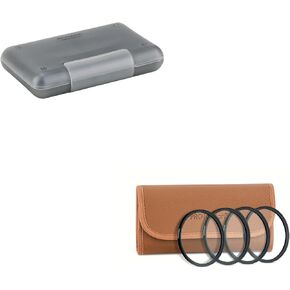 PROfezzion 8 Slots SD Card Holder for SD/SDXC/SDHC Card + 55mm Close-Up Macro Photography Filter Set (+2 +4 +8 +10) for Sony