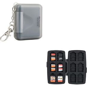 PROfezzion 12 Slots Portable SD Micro SD Memory Card Case + 36 Slots Switch Game Card Case Holder Wallet