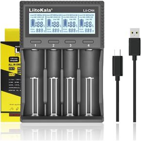 Liitokala 18650 شاحن البطارية لوظيفة 1.5V AAA القابلة لإعادة الشحن - الشحن السريع ، شاحن الشاحن الذكي الشاحن الذكي الشاحن الذكي لـ 1.2V 1.5V 3.2V AA/AAA 18650 26650 20700