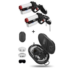 APEXINNO Controller Accessories, Haptic GunStock Cover for Quest 3S Meta Quest 3 Accessories, Large Carrying Case for Meta Quest 3/ Quest 3S
