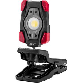 Coast CL10R 1000 Lumen قابلة لإعادة شحن الطاقة المزدوجة الدوارة LED ضوء المشبك المغناطيسي ، أسود/أحمر