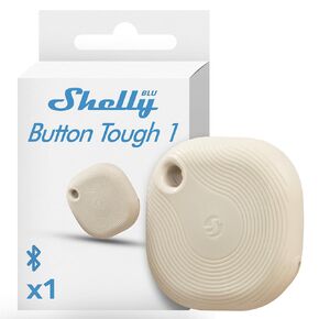 Shelly Blu Button Tough Ivory | Bluetooth-Operated Multi-Click Action and Scenes Activation Button | Versatile Control | Home Automation | IP54 Waterproof | Highly Resilient | Broad Range