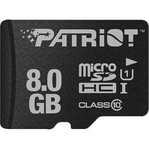 Patriot LX Series 8GB High Speed Micro SDHC Class 10 UHS-I Transfer Speeds For Action Cameras, Phones, Tablets, and PCs