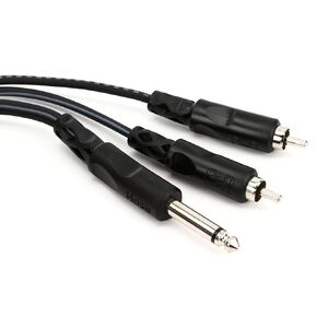 Hosa CYR-303 Y Cable 1/4 Inches TS to Dual RCA - 9 Feet