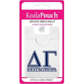 Sorority Shop Delta Gamma - Koala Pouch - Adhesive Cell Phone Wallet with DG Greek Letter Design