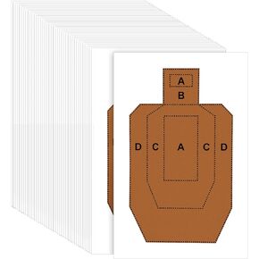 50 Pack Practice Paper Shooting Targets 23" x 35" IPSC Targets Cardboard for Training Competition Torso Silhouette Paper Shooting Cardboard for Indoor and Outdoor Use