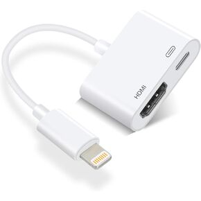 [Apple MFI Certified] Lightning to HDMI Adapter لـ iPhone 1080p Digital AV ADAPTER SYNC SCREENT COLLECTION متوافق مع iPhone و iPad ودعم جميع أنظمة iOS ومصدر الطاقة اللازم ، ولا حاجة للتطبيق