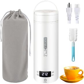 Travel Electric Kettle, Portable Smart Small Hot Water Boiler Tea Coffee Heater 450ML, 316 Stainless Steel, 4 Temperature Control, LCD Display, Fast Boiling Water, Auto Shut-Off & Boil Dry Protection