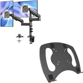 HUANUO 13-32 Inch Dual Monitor Stand&Laptop Tray