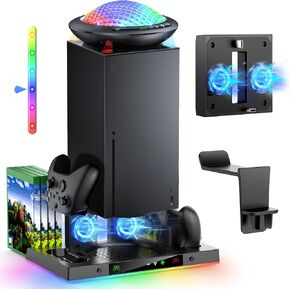 MENEEA UFO Cooling Fan & Cooling Charging Station for Xbox Series X Console & Controller