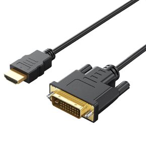 HDMI to DVI Cable 9ft, High-Speed Gold-Plated Plug and Play Bi-Directional Braid 1080p, DVI to HDMI Adapter for TV/Monitor/PS3/4/5/Video Card/Graphics Card