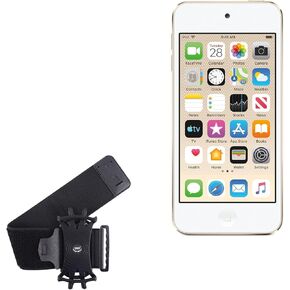 BoxWave Holster Compatible with Apple iPod Touch (7th Gen 2019) - ActiveStretch Sport Armband, Adjustable Armband for Workout and Running - Jet Black