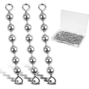AGOOL Fishing Bead Chain Swivels Stainless Steel Catfish Swivels Catfish Tackle Catfish Rig Catfishing Equipment Rig Fishing Tackle Fishing Gear Freshwater Saltwater 20/40 Pack