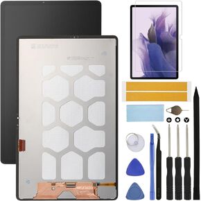 for Samsung Galaxy Tab S7 FE SM-T730 12.4" (2020), Tablet Screen Replacement Kit, LCD Display Touch Screen Digitizer Full Assembly Repair Parts + Screen Protector (Without Frame)