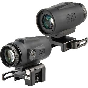 MEPROLIGHT Mepro MMX4 Red Dot Magnifier 3X Micro Lightweight, Compact, Weatherproof Magnifier Scope, Flip to Slide Mount, 2 Rubber Covers, No Battery Needed