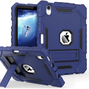 Grifobes Case for iPad Mini 7 (A17 Pro) 2024 / Mini 6 2021 8.3 inch, Heavy Duty Shockproof Rugged Cover with Pencil Holder Stand, for I Pad Mini 7th/6th Gen 8.3" Case for Kids Boys (Black+Red)