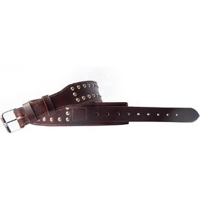 Hulara Genuine Leather Concealed Carry Tapered Ranger Belt for Gun Holster Tactical Brown Leather Belt