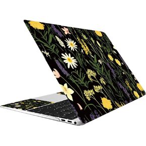 CREATCABIN Blue Flowers Laptop Skin Sticker Decal Netbook Skin Sticker Notebook Art Decal 12" 13" 13.3" 14" 15" 15.4" 15.6 Inch Laptop Protector Cover Waterproof Scratchproof Removable Easy to Apply